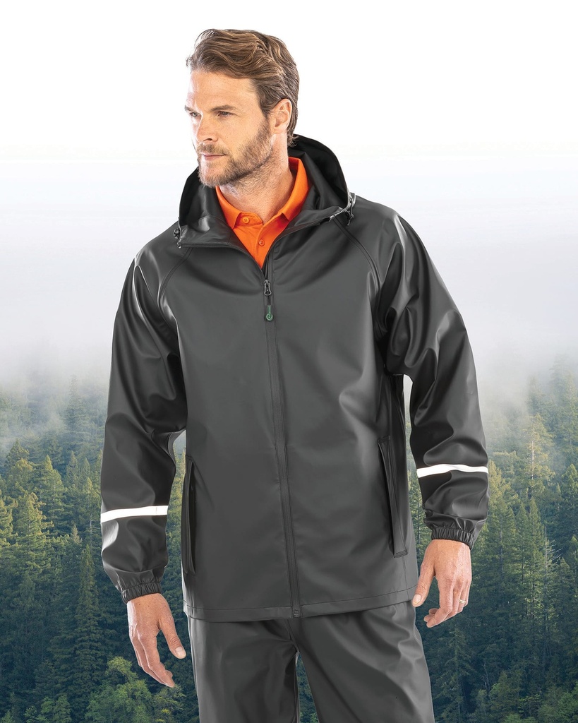 R915X - Veste imperméable Prism PU avec bandes réfléchissantes  - Navy