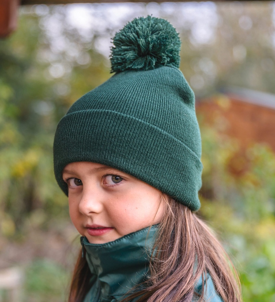 RC028J - Bonnet pompon BEANIE - Red