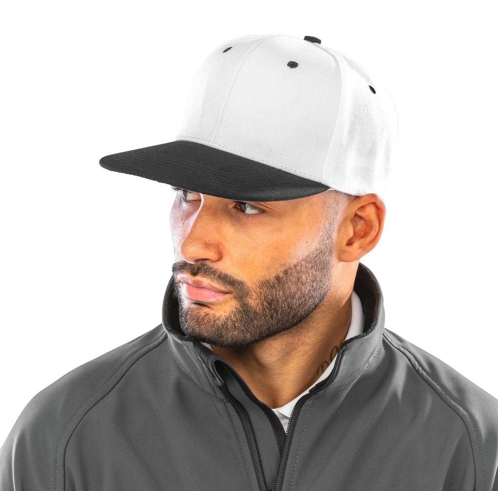 [RC082X-Black_Red-OneSize] RC082X - Casquette Bronx bicolore - Black_Red
