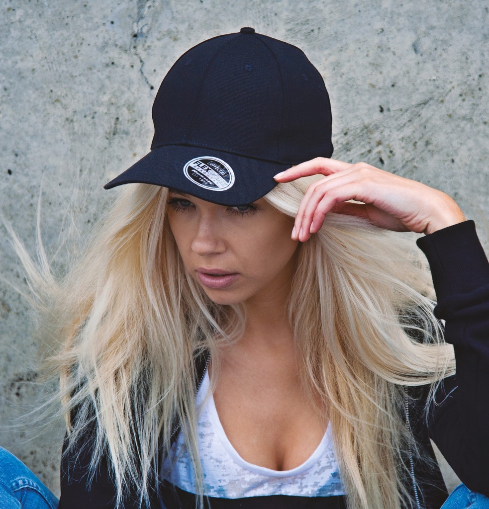 [RC085X-White-S/M] RC085X - Casquette Kansas flex - 6 panneaux - White (S/M)
