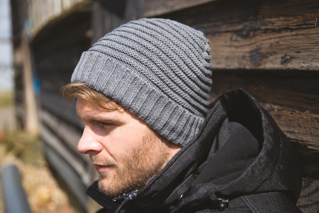 [RC376X-Grey-OneSize] RC376X - Bonnet tressé - Grey