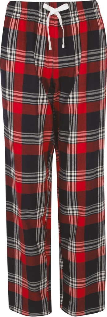 [SK083-Red_NavyCheck-2XS] SK083 - Pantalon femme à motif tartan - Red_NavyCheck (2XS)