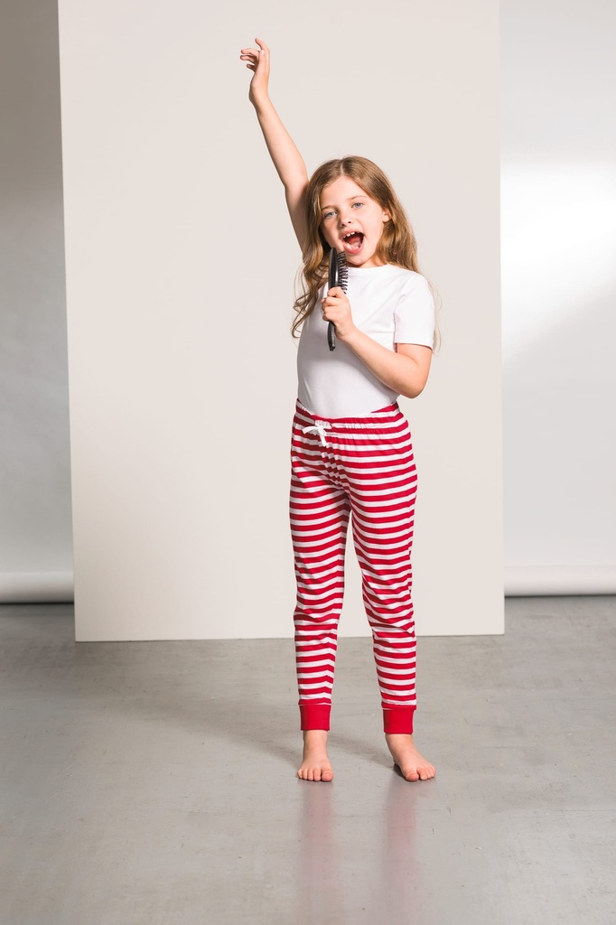 [SM085-Navy_White-7/8ans] SM085 - Pantalon de pyjama enfant - Navy_White (7/8 ANS)