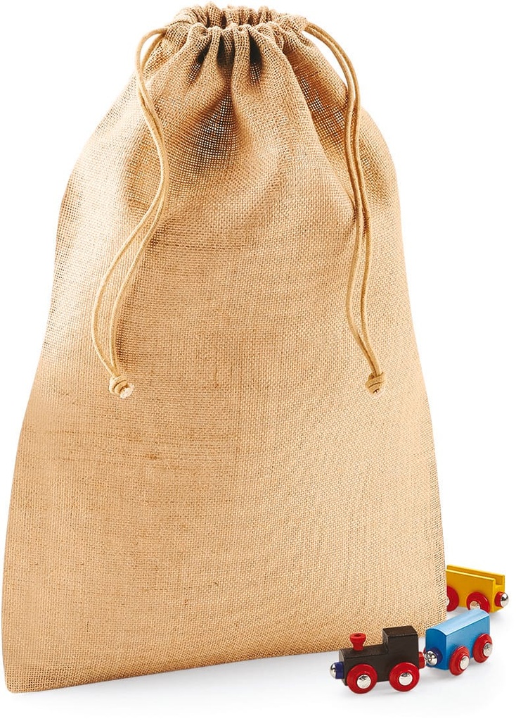 [W415-Natural-2XS] W415 - Sac à cordelette en jute - Natural (2XS)