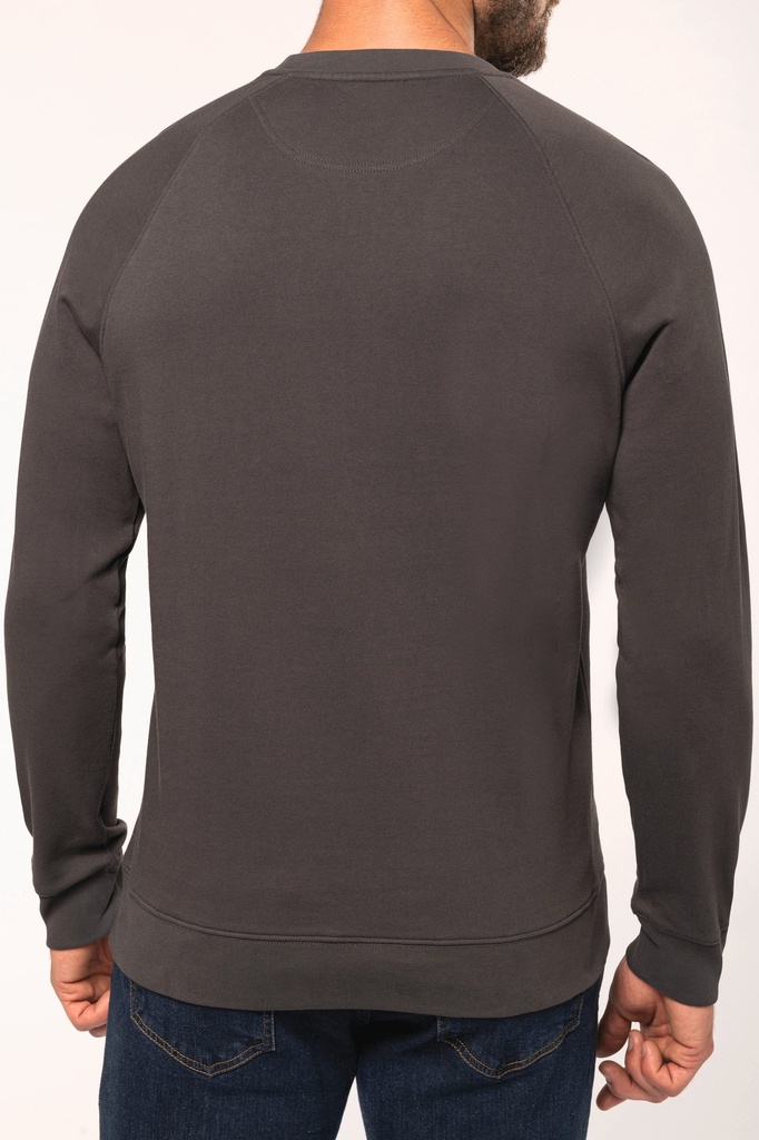 [WK402-DarkGrey-XS] WK402 - Sweat-shirt col rond  homme - DarkGrey (XS)