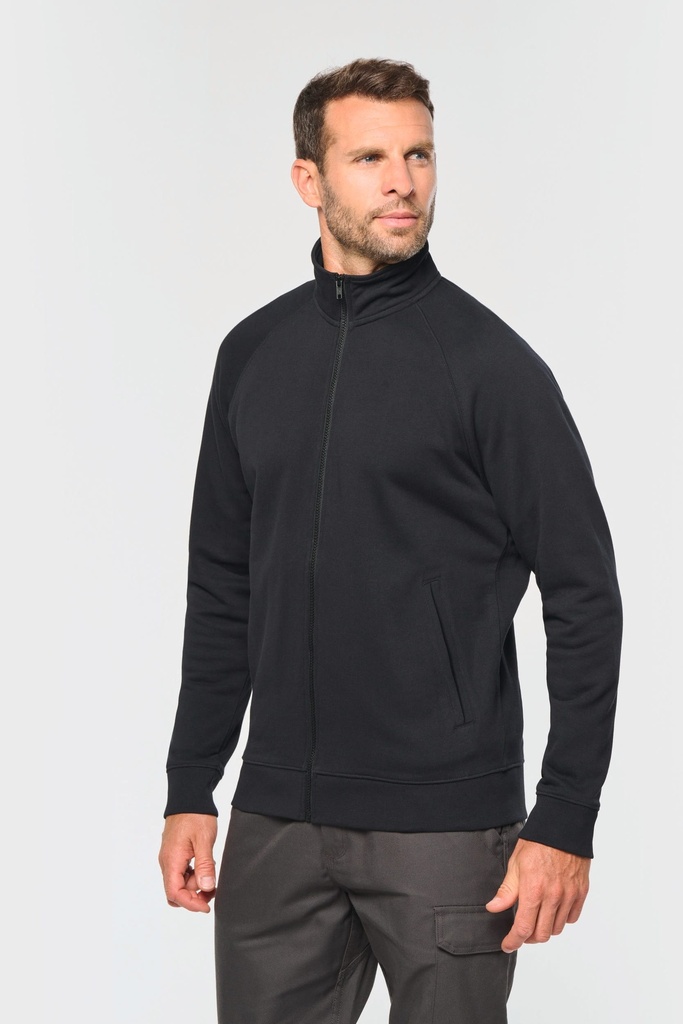 WK406 - Veste molleton coton manches raglan unisexe - OxfordGrey