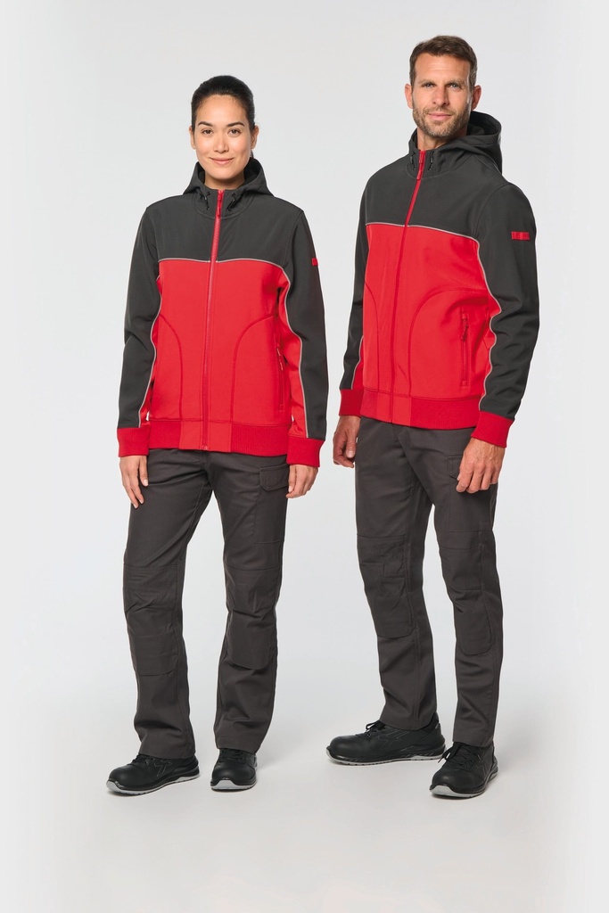 WK450 - Veste softshell 3 couches BIONIC-FINISH® ECO unisexe - Black_Red