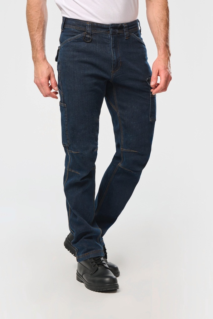 [WK705-BlackRinse-44FR] WK705 - Pantalon Denim multipoches homme - BlackRinse (44FR)