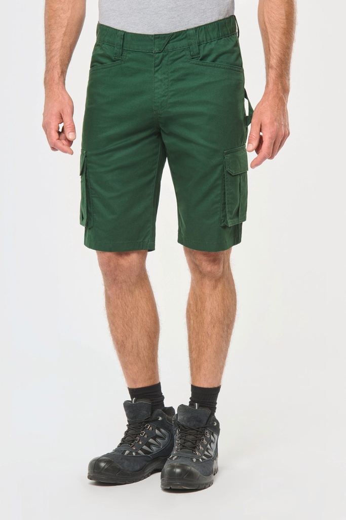 [WK713-Black-XS] WK713 - Bermuda multipoches écoresponsable homme - Black (XS)