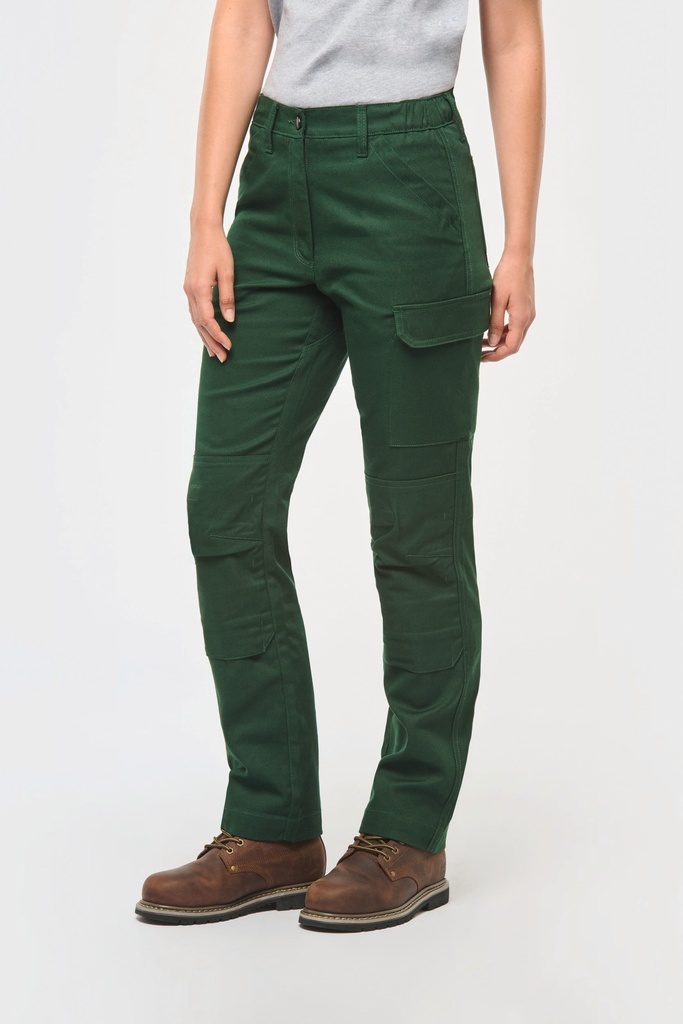 [WK741-White-44FR] WK741 - Pantalon de travail multipoches femme - White (44FR)