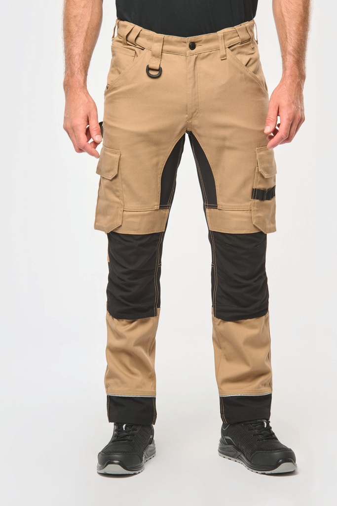[WK743-Camel_Black-44FR] WK743 - Pantalon de travail performance recyclé homme - Camel_Black (44FR)