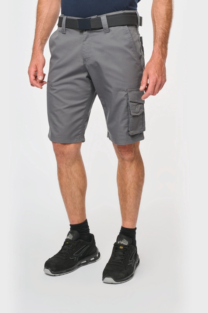 [WK763-Black-44FR] WK763 - Bermuda de travail multipoches - Black (44FR)