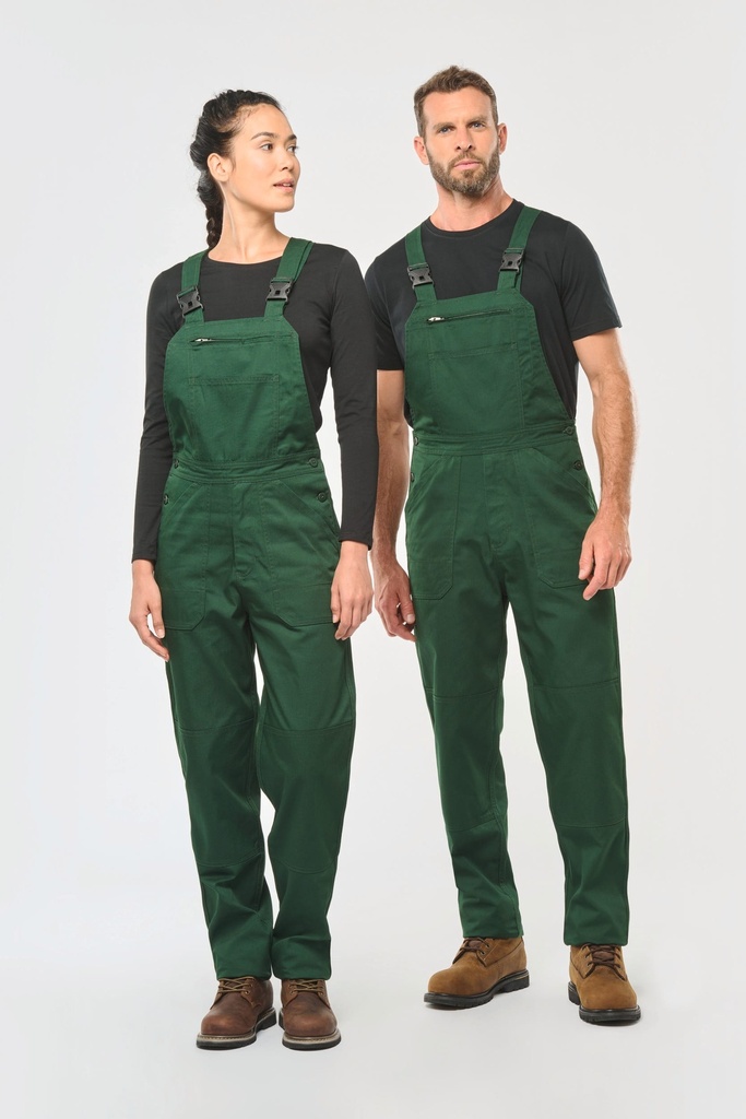 [WK829-ForestGreen-XS] WK829 - Salopette de travail unisexe - ForestGreen (XS)