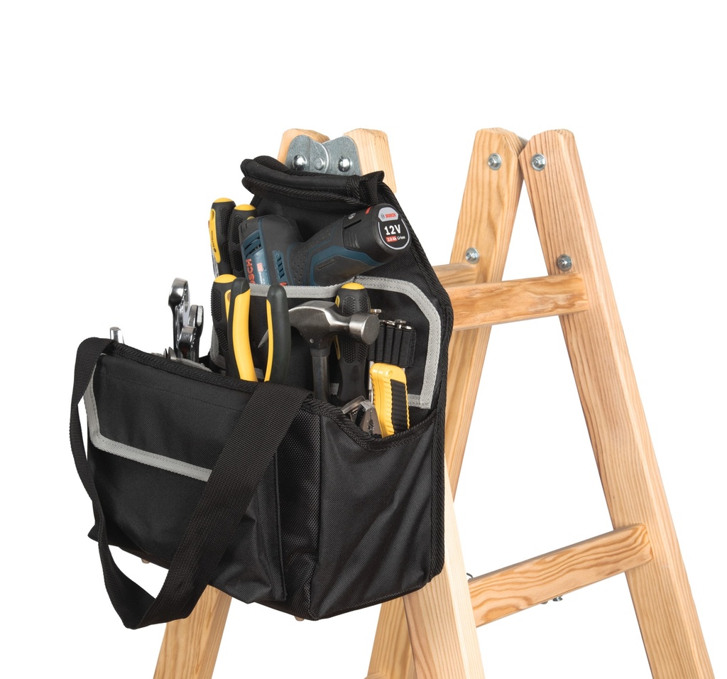 [WKI0301-Black_LightGrey-OneSize] WKI0301 - Sac à outils adaptable aux échelles portables - Black_LightGrey