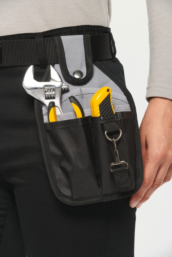 [WKI0303-FullGrey_Black-OneSize] WKI0303 - Sac de ceinture porte-outils - FullGrey_Black