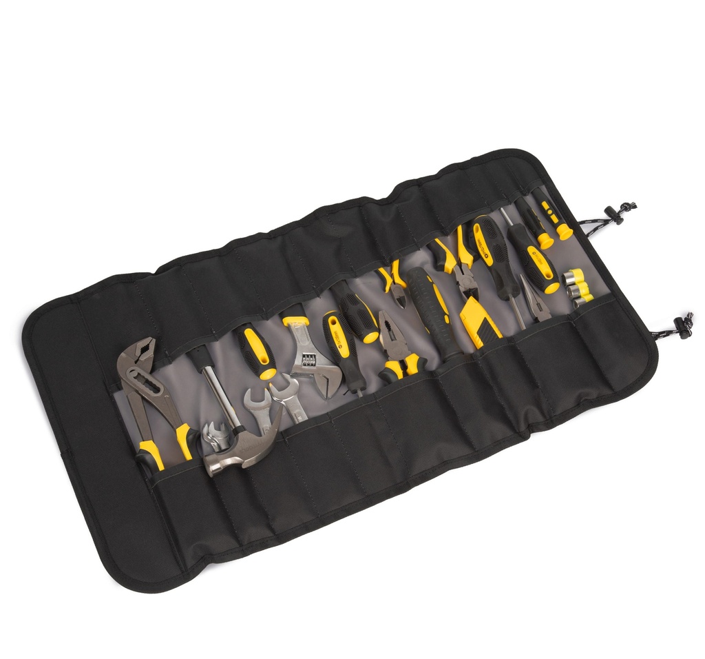 [WKI0305-FullGrey_Black-OneSize] WKI0305 - Rouleau porte-outils 22 emplacements - FullGrey_Black