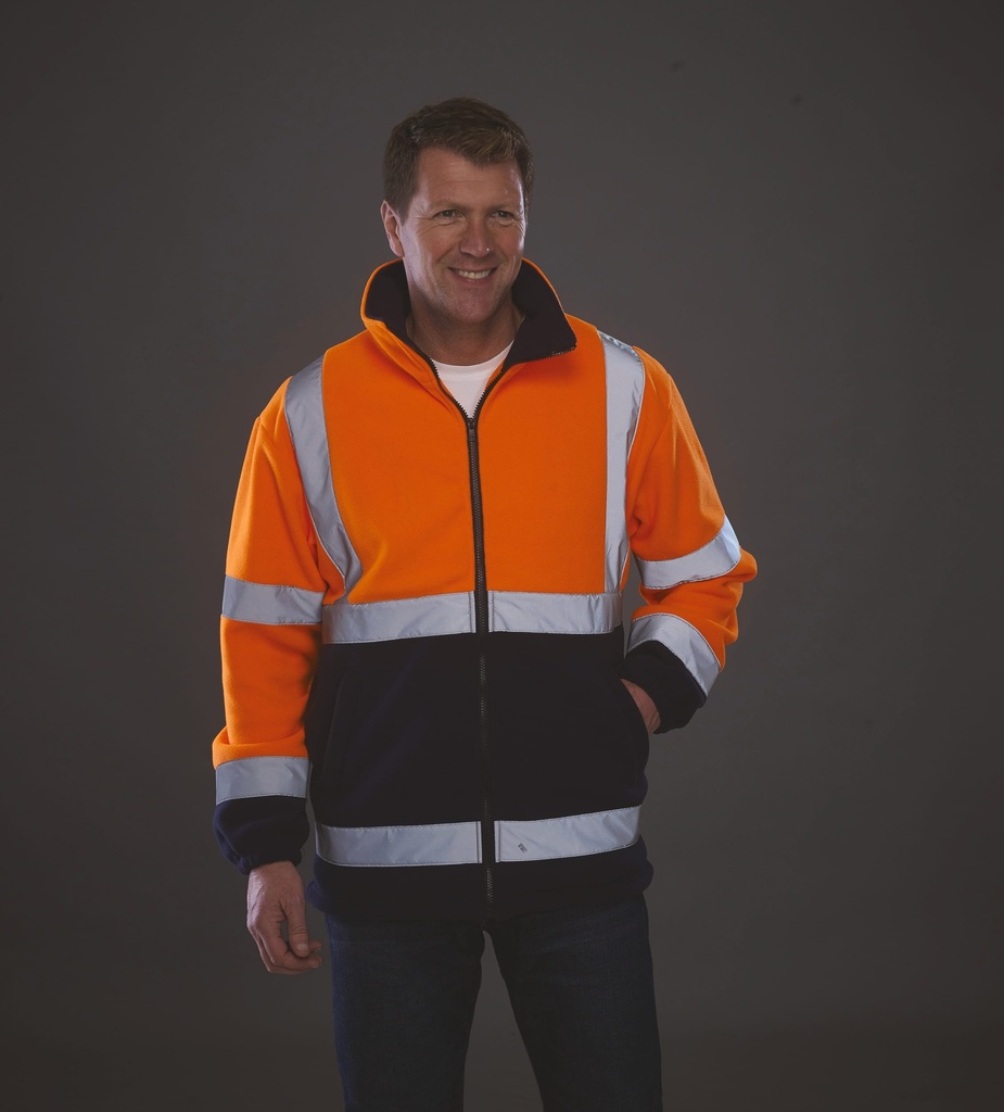 [YHVK08-HiVisOrange-S] YHVK08 - Veste polaire haute visibilité - HiVisOrange (S)