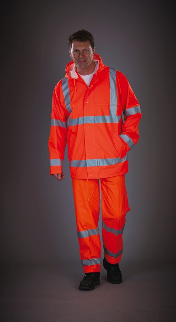 [YHVS450-HiVisOrange-S] YHVS450 - Veste de pluie respirante Hi-Vis Soft Flex - HiVisOrange (S)