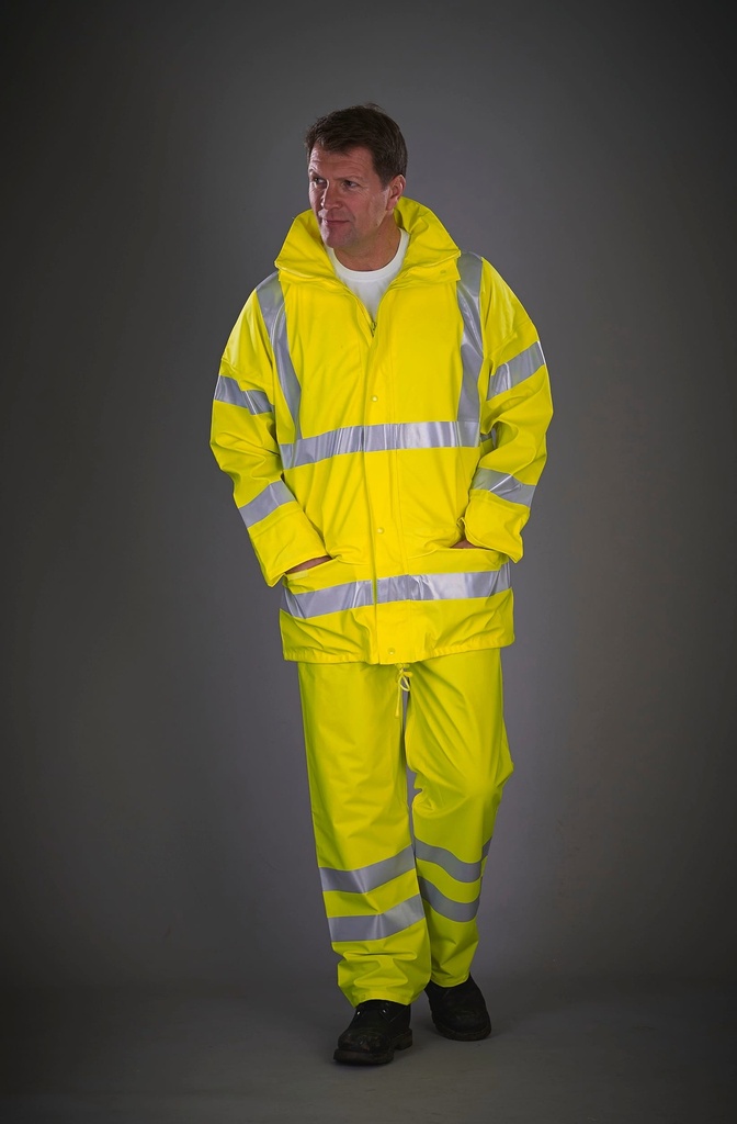 [YHVS451-HiVisYellow-S] YHVS451 - Pantalon de pluie respirant Hi-Vis Soft Flex - HiVisYellow (S)