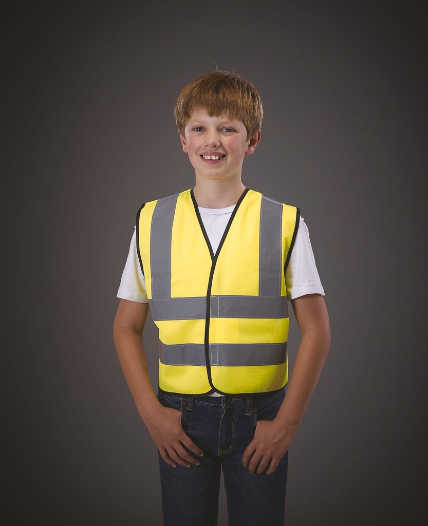 [YHVW100CH-HiVisYellow-S] YHVW100CH - Gilet haute visibilité enfant - HiVisYellow (S)