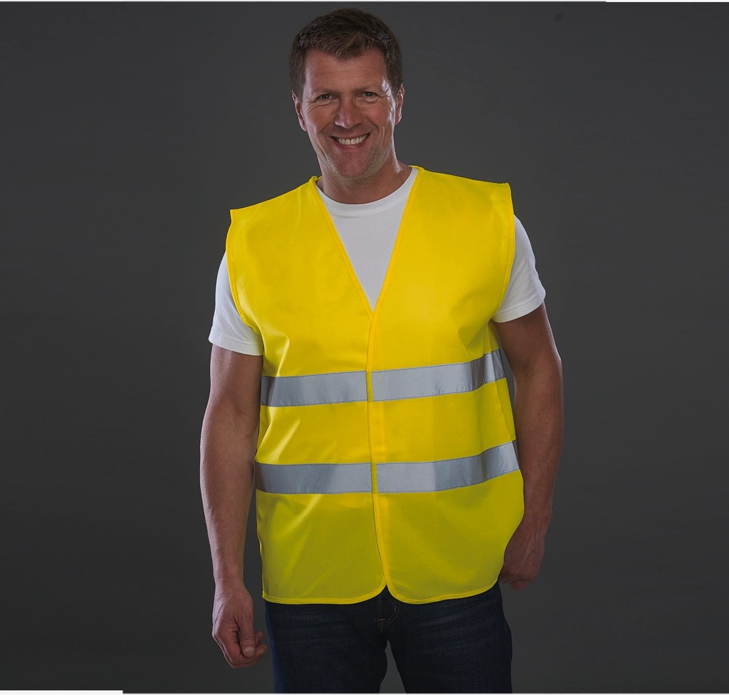 [YHVW102-HiVisOrange-M] YHVW102 - Gilet à 2 bandes haute visibilité - HiVisOrange (M)