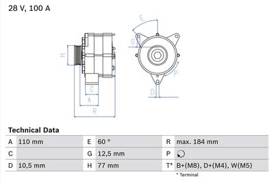 [0986041030] [⚠Déstockage] ALTERNATEUR BOSCH 4103