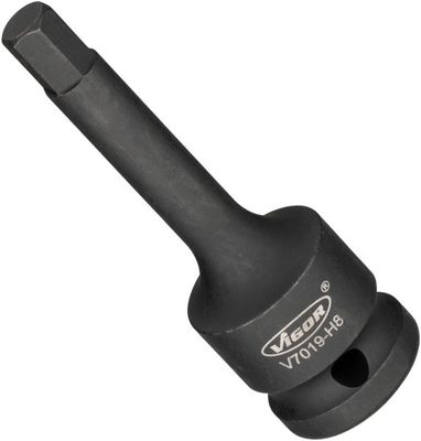 [V7019-H8] [⚠Déstockage] VIGOR Douille mâle à chocs à 6 pans intérieurs ∙ V7019-H8 ∙ Carré creux 1/2 pouce (12,5 mm) ∙ Profil à 6 pans intérieurs ∙ Taille 8 mm