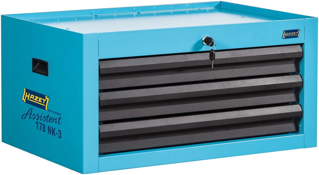 HAZET Coffre à tiroirs 178NK-3 ∙ L x l x h : 696 mm x 488 mm x 390 mm ∙ Tiroir, plat: 3× 80 x 527 x 348 mm