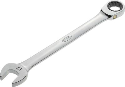 [V1028] VIGOR Clé mixte à cliquet ∙ longue ∙ V1028 ∙ Profil à 6 pans extérieurs, Profil à 12 pans extérieurs ∙ Taille 17 mm
