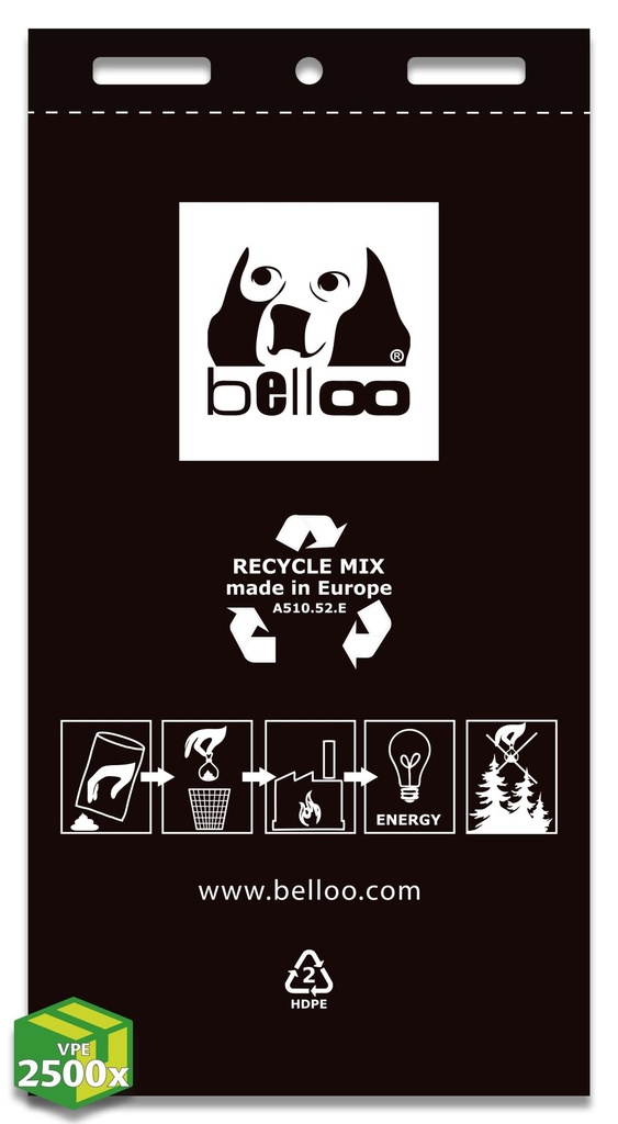 [A510.52.E] SAC À CROTTES DE CHIEN - 2500 PIÈCES - NOIR (50 Block) (CARTON)