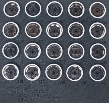 [8963BG] BGS - 8963 - Insert de servante d'atelier 1/6 : Jeu d’outils pour écrous antivol pour VAG 20 pièces