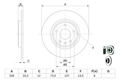 [0986479E57] [⚠Déstockage] DISQUES DE FREIN BOSCH BD2658