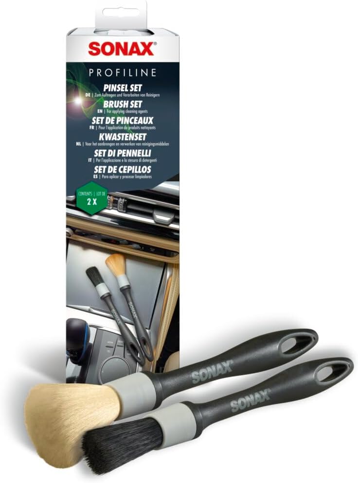 [02990000SONAX] Sonax 02990000 Set de pinceaux de detailing - 2pcs