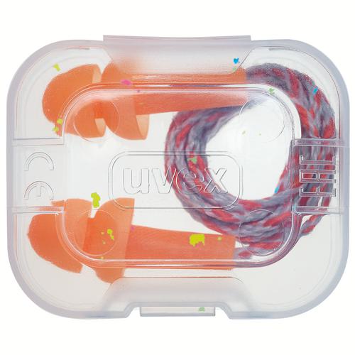 [2111.237] 2111237 - Bouchons d'oreille uvex whisper  orange SNR 22 dB Pointures M (Boîte de 50paires)