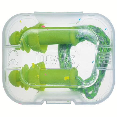 [2111.238] 2111238 - Bouchons d'oreille uvex whisper  vert SNR 27 dB Pointures M (Boîte de 50paires)