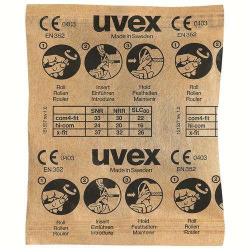 [2112.087] 2112087 - Bouchons d'oreille uvex x-fit  vert SNR 37 dB Pointures M (Boîte de 100paires)