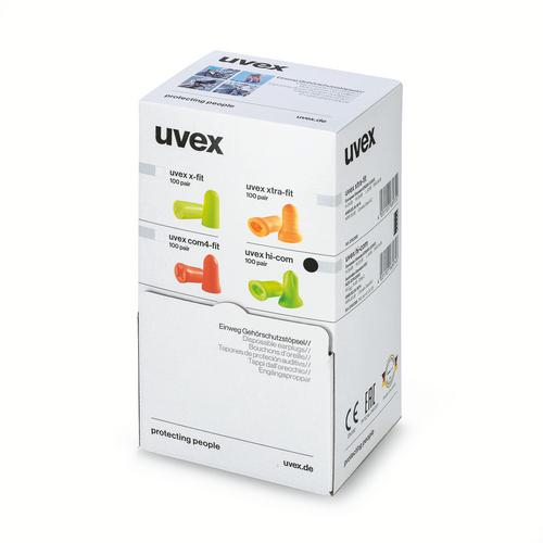 [2112.095] 2112095 - Bouchons d'oreille uvex hi-com  vert SNR 26 dB Pointures M (Boîte de 100paires)