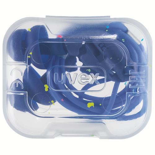 [2224.028] 2224028 - Bouchons d'oreille uvex xact-fit  bleu SNR 26 dB Pointures M (Boîte de 50paires)