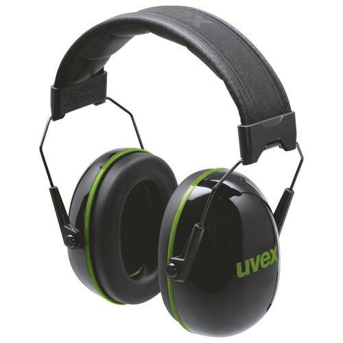 [2630.010] 2630010 - Coquilles antibruit uvex K-Series10  noir, vert SNR 30 dB Pointures L, M, S