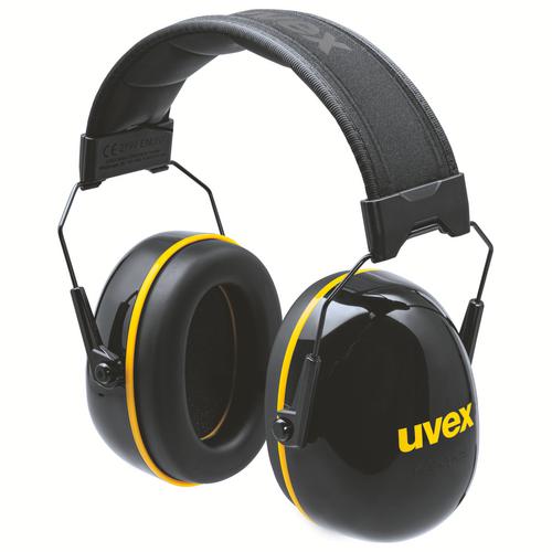 [2630.020] 2630020 - Coquilles antibruit uvex K-Series10  noir, jaune SNR 33 dB Pointures L, M, S