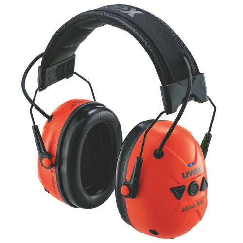 [2640.002] 2640002 - Coquilles antibruit uvex aXess Series  orange SNR 31 dB Pointures L, M, S