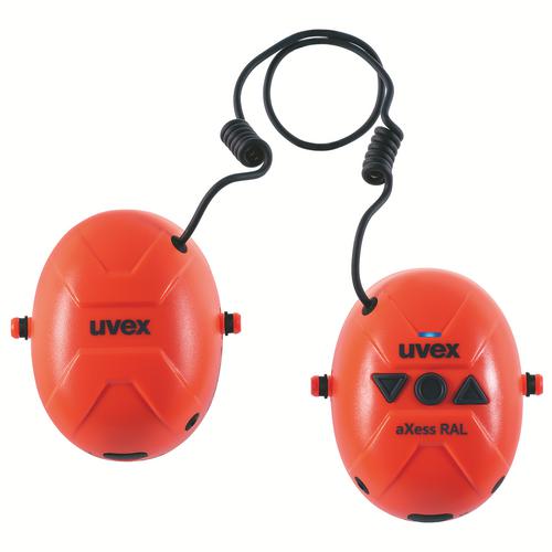 [2640.202] 2640202 - Coquilles antibruit uvex aXess Series  orange SNR 27 dB Pointures L, M, S