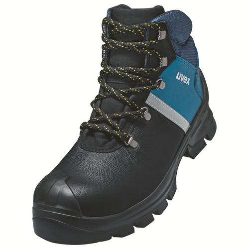 65133 - uvex 2 construction Chaussure de sécurité S3  noir, bleu Largeur 12