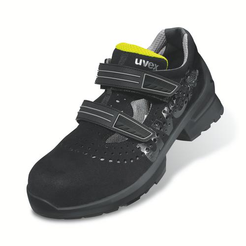 [6560.9-35] 65609 - uvex 1 Sandales S1  noir, jaune Largeur 12 (35)