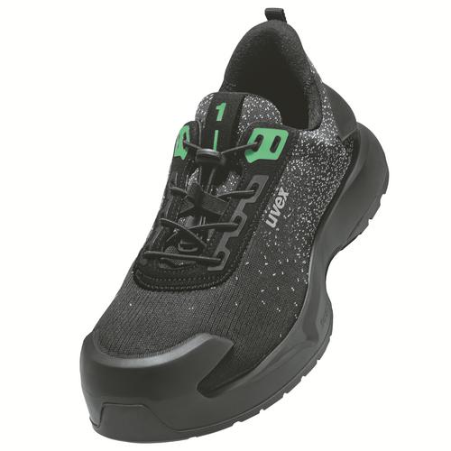 [6808.1-35] 68081 - uvex 1 x-craft Chaussures basses S1 PL  noir, vert Largeur 10 (35)