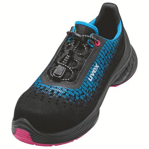[6826.8-35] 68268 - uvex 1 G2 Chaussures basses S1  noir, bleu, rose Largeur 11 (35)