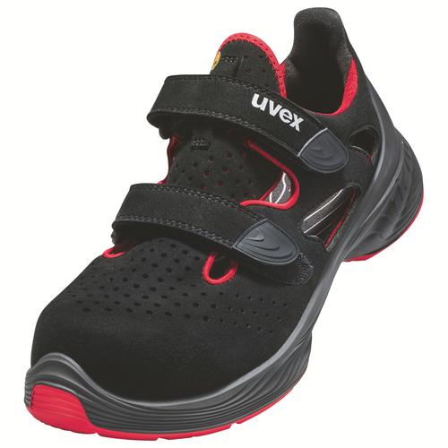[6848.8-35] 68488 - uvex 1 G2 Sandales S1  noir, rouge Largeur 11 (35)