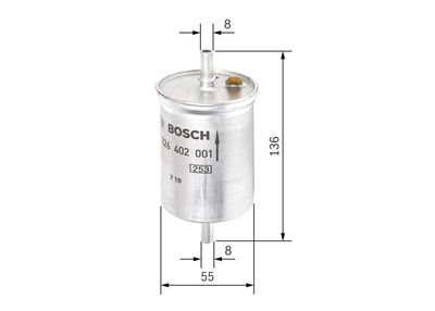 [F026402001] [⚠Déstockage] FILTRE A CARBURANT BOSCH N2001