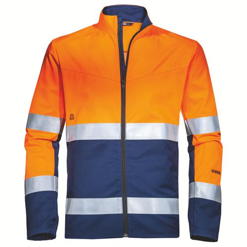 [88265-XS] 88265 - Veste de travail uvex Construction orange, bleu, orange signalisation (XS)