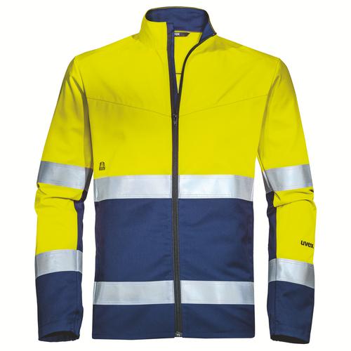 [88266-XS] 88266 - Veste de travail uvex Construction jaune, bleu, jaune signalisation (XS)